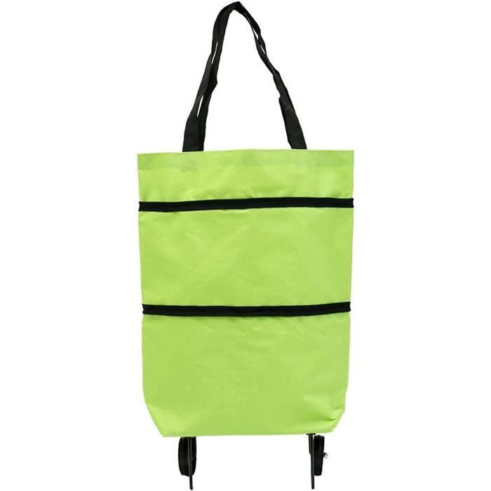 Chariot De Courses Pliable Avec Sac Amovible 45L – Roues Larges – Capacité 45 Kg – Idéal Pour Marché, Shopping Ou Transport