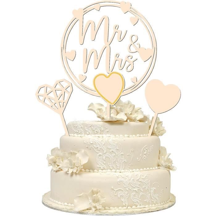 Cake topper mariage, cake topper mariage personnalisé, cake topper en bois,  gâteau de mariage, décoration de gâteau de mariage 08 -  Österreich