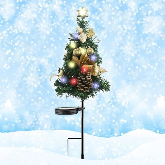 Sapin De Noel Artificiel Solaire, Deco Noel Exterieur Led Lampe