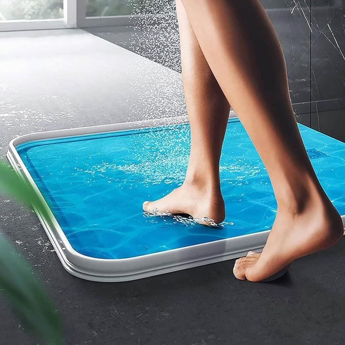 Barrière Anti-Débordement Douche 85cm Gris - Seuil Autocollant Pour Salle De Bain Et Cuisine