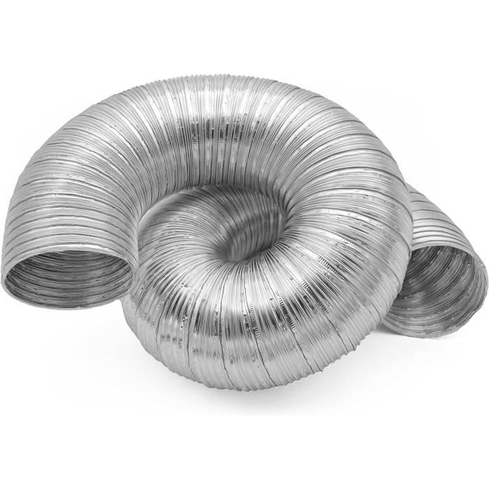 Tuyau Flexible En Aluminium Isolant 800 Mm DN 125 Mm Noir Aluflex - Qualité Supérieure