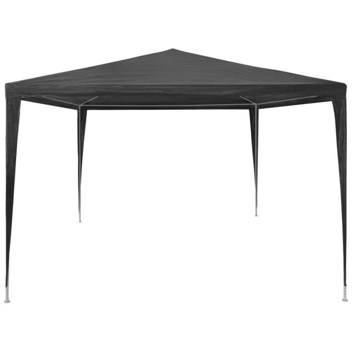 Tente de réception - MEE - 3 x 4 m - PE Anthracite - Résistance UV - Facile à assembler