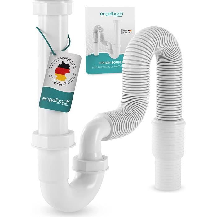 Siphon lavabo avec tuyau flexible – Siphon évier souple avec