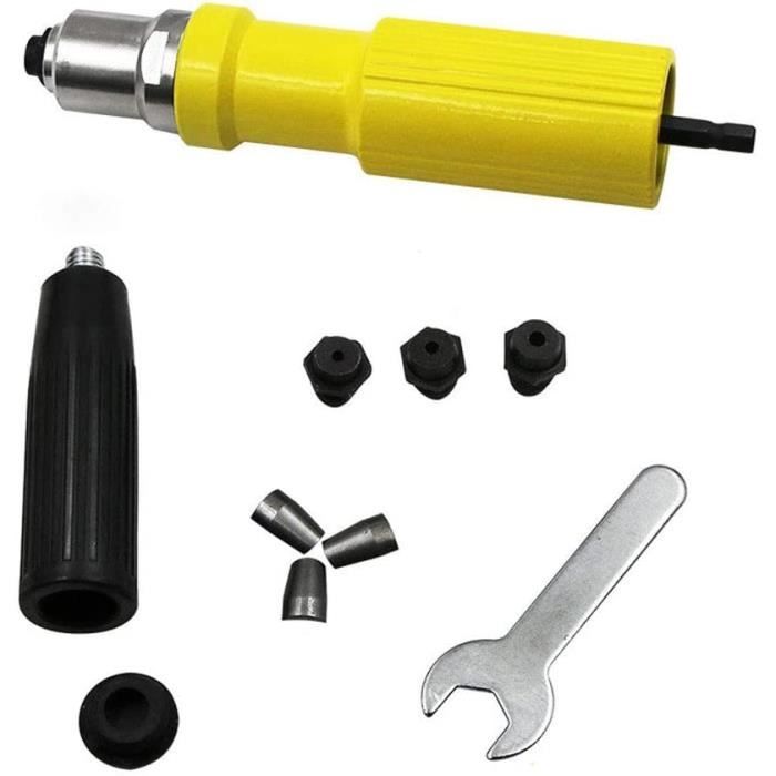 Pistolet à Riveter Pour Perceuse Sans Fil électrique - Outil De Rivetage Sans Fil Adaptateur Pour Perceuse A Riveter 90480175