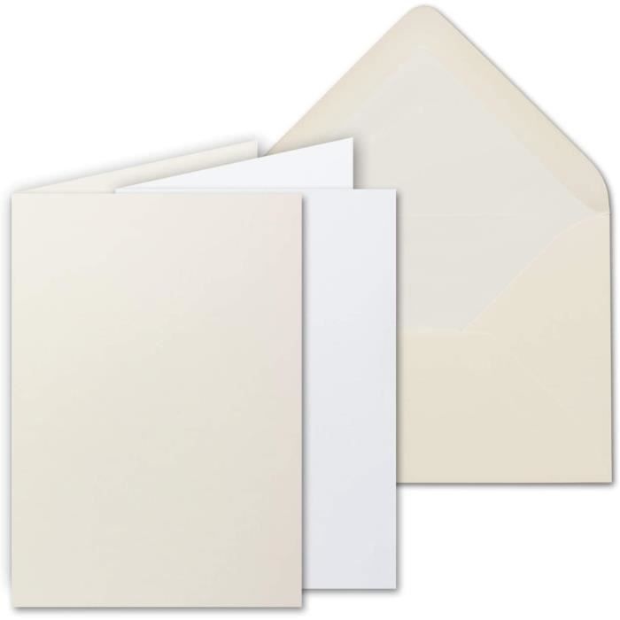 Lot De 25 Feuilles Cartonnées Blanches 180g - Format 50x65 Cm - Papier Certifié FSC Pour Travaux Manuels