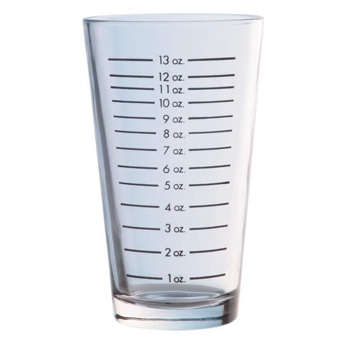 AJW-Piazza 474902 Lot de 6 verres gradués pour shaker Boston Capacité