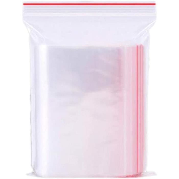 Sachet plastique transparent refermable 100 pièces 9 x 13 cm[600