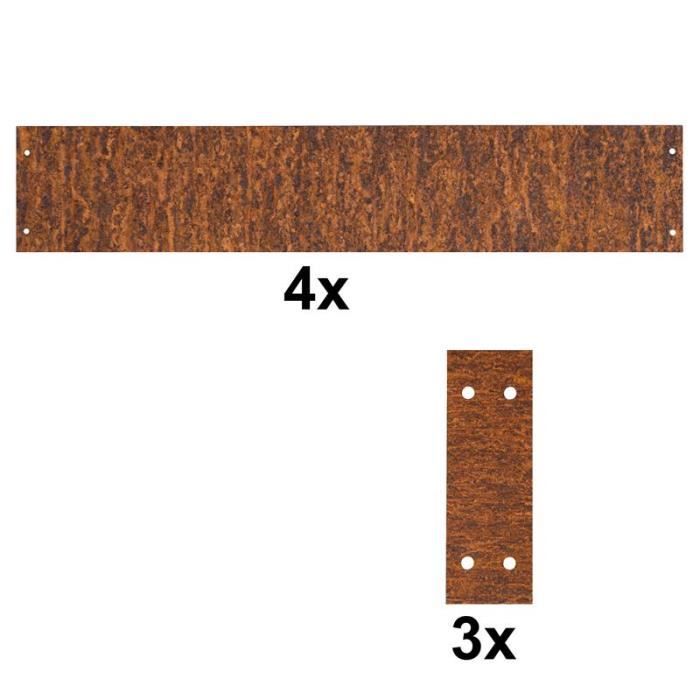 ESTEXO Bordure De Pelouse En Acier Corten 20 Cm X 10 M - Bordure De Parterre Élégante Et Robuste Pour Fleurs & Légumes