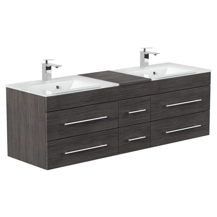 Meuble Salle De Bain Vitro Xl Double Vasque En Verre En Decor