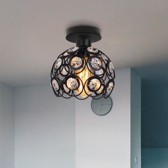 IDEGU Lampe Plafonnier Plafond Vintage Industriel Métal Lustre Luminaire Retro 26CM pour Salon Chambre