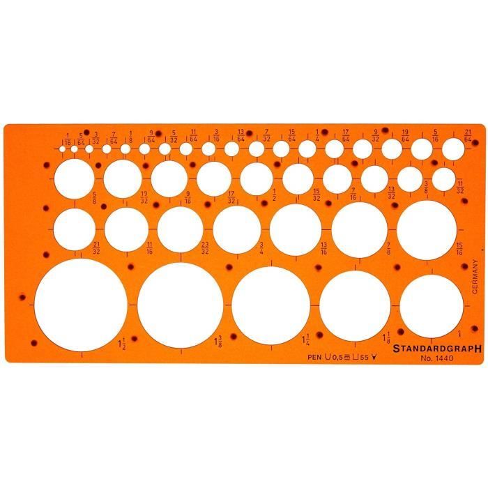 Gabarits De Cercles Pour Dessin Technique - 2 Plaques En Plastique Transparent, Normographe Réutilisable