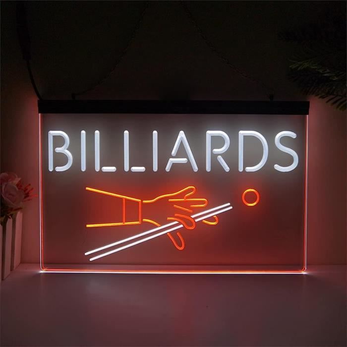 Neon Lights Signs Billiards Led Neon Sign, Plug Powered Dual Color