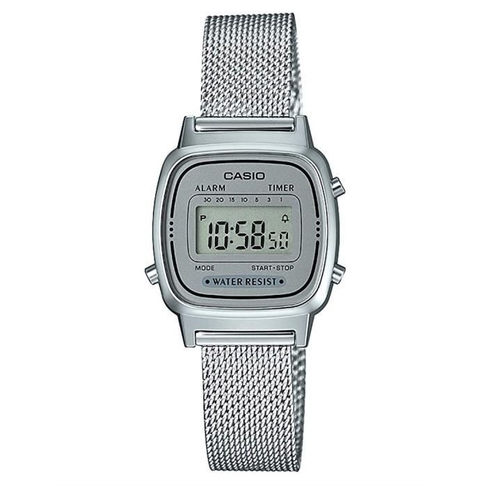 Casio - Montre Casio Collection Maille milanaise argentée (la670wem-7ef) ,  - Achat/vente montre - Cdiscount
