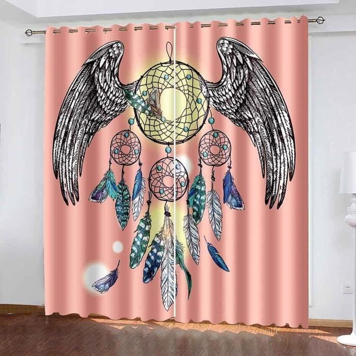 2 Rideaux Occultants Thermiques 132x160 Cm - Impression Statue De La Liberté - Oeillets Métal - Salon, Chambre - 3