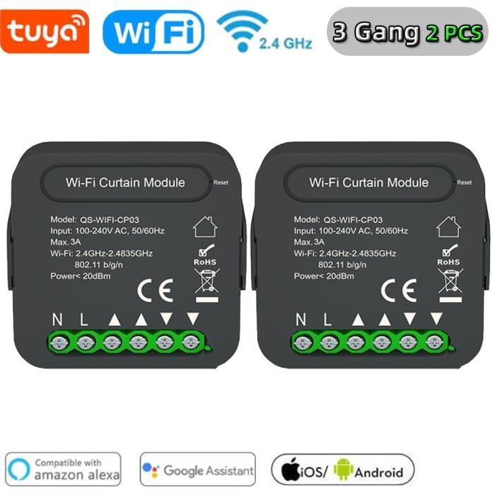 Module de commutateur de rideau - Tuya - CP03 - WiFi - Zigbee - 3 Gang ...