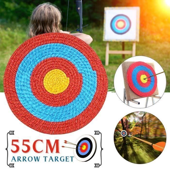 Cible De Tir à L’arc En Paille – Ø 50 Cm, épaisseur 2 Cm, Coloris Rouge-bleu-jaune