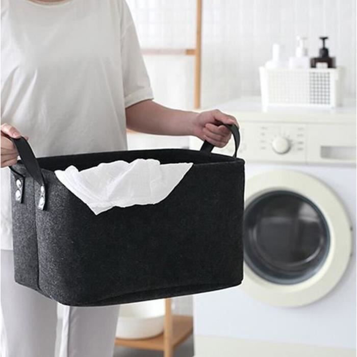 Récipient en Feutre Pliable, Panier de Rangement en Feutre réutilisable Récipient en Feutre Pliable, Panier de Rangement en Feutre réutilisable