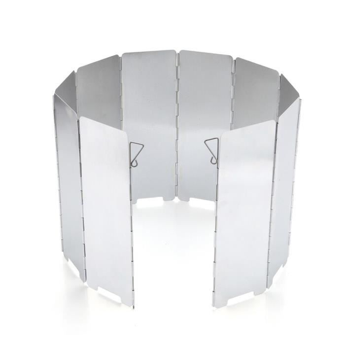 Pare-vent Pliable Pour Réchaud De Camping – 16 Plaques En Alliage D'aluminium, Résistant à La Chaleur, Avec Sac De Rangement, Pour Rando Et Pique-nique