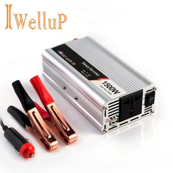 DERICAM Onduleur De Voiture 200 W DC 12 V Vers 110 V AC Convertisseur