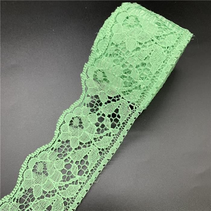 Dentelle Brodée Bordure Ruban Tissu Maille Floral - Au Mètre, Largeur 46-59", Multicolore, Neuf, Pour Couture Mariage
