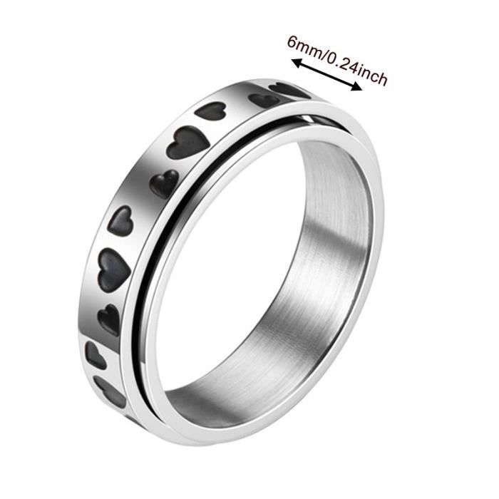 MOWEN Bague Homme Acier Inoxydable Punk Biker Lettres FTW Plaqué