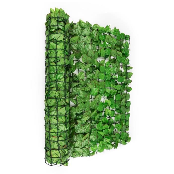 Clôture pare-vue Blumfeldt Fency Bright Leaf 300x100 cm hêtre-vert clair