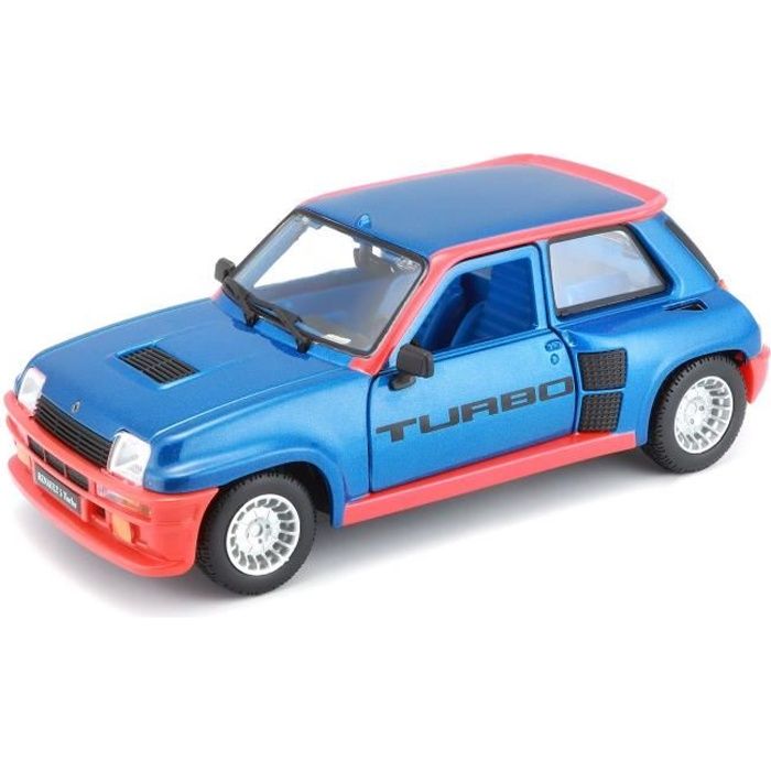 Miniatures montées - Renault R5 Turbo bleu 1980 1/24 Burago