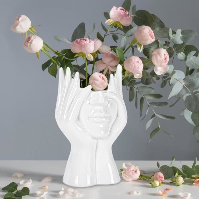 Vase visage blanc