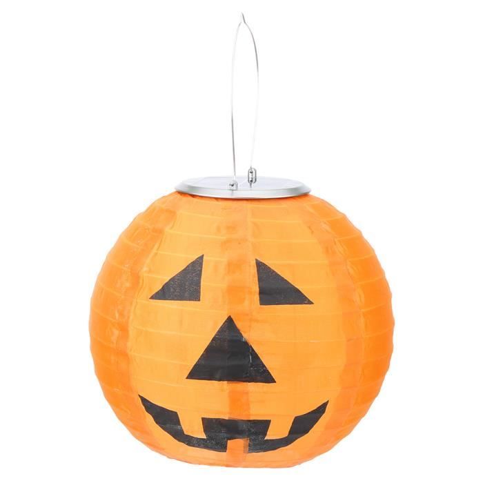 Figurine Solaire Halloween – Sorcière Citrouille Esprit – Tête Mobile – Décoration De Voiture Et Maison