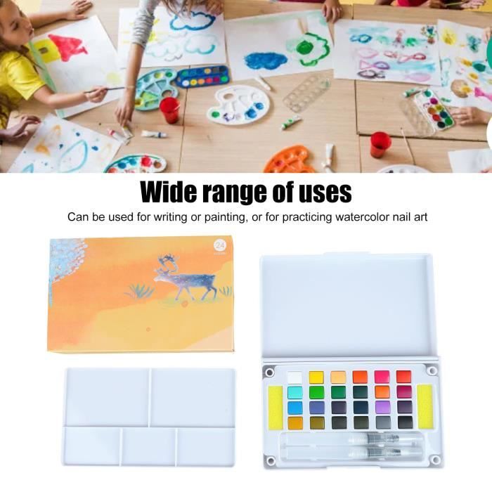 Set Aquarelle Mikkelhus 120 Couleurs - Avec Papiers Et Pinceaux, Idéal Débutants Et Artistes