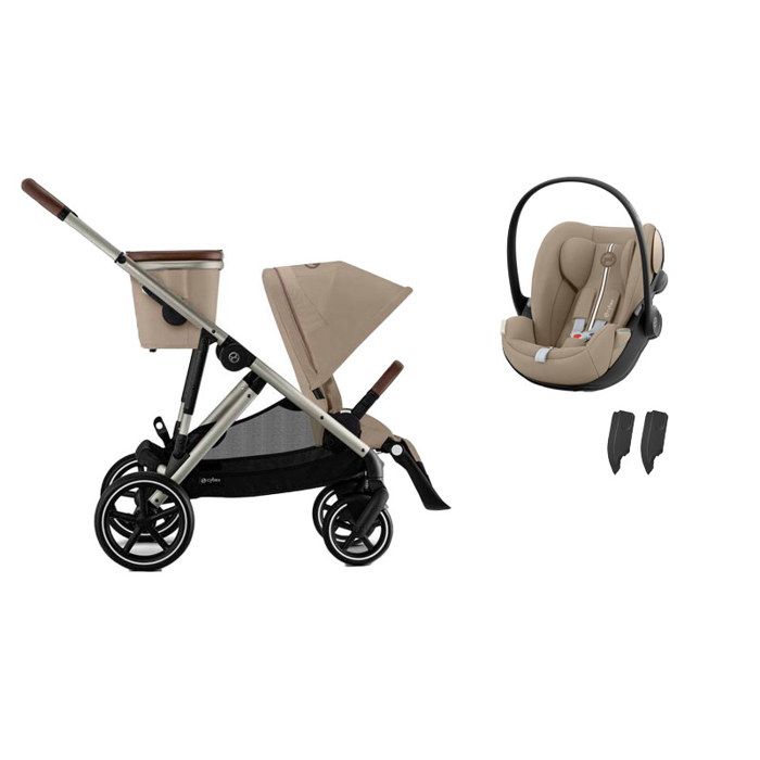 CYBEX - Poussette Duo Gazelle S TPE + Cloud G3 Plus Almond Beige