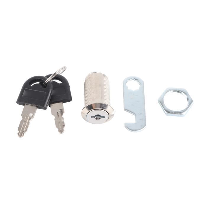 Lot De 3 Serrures Tubulaires Argent Avec Clés - 5/8'' - Pour Meuble/camion - Uxcell