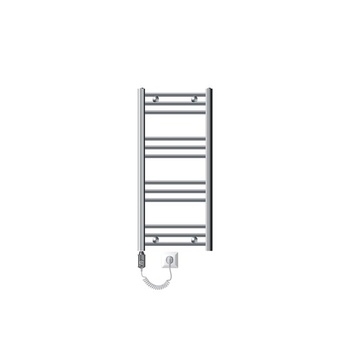 Sèche-Serviettes Électrique ESOP 5 Barres Pivotantes - 85W, Thermostat 30-70°C, Écran LED, Noir