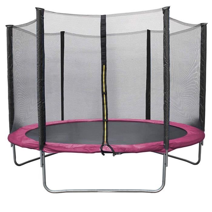 Trampoline Extérieur CZCPARY Pour Enfants De 3 à 8 Ans – 1,45 X 1,7 M, Avec Filet De Sécurité, Balançoire, Panier, Anneaux, Poids Max 50 Kg