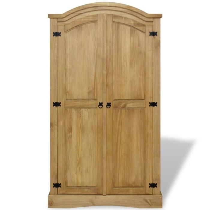 vidaXL Garde-robe Pin mexicain Gamme Corona 2 portes pour chambre