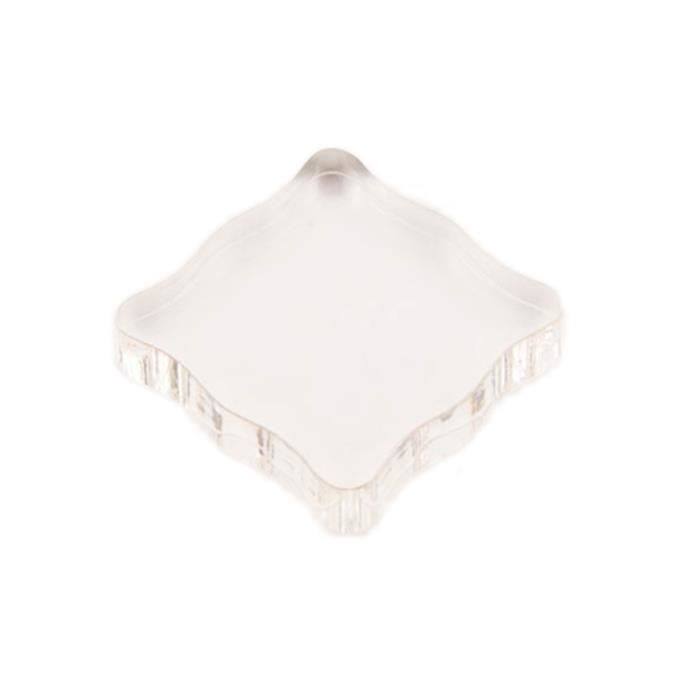 2 Pièces Blocs De Timbre Dentelle Carré Acrylique Transparent Estampage