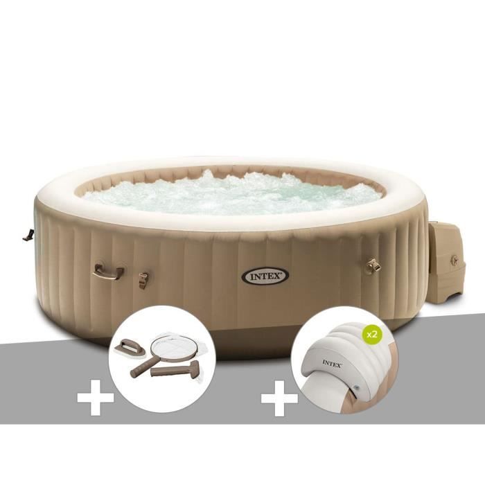 Spa gonflable Intex PureSpa Sahara 4 places Bulles Beige