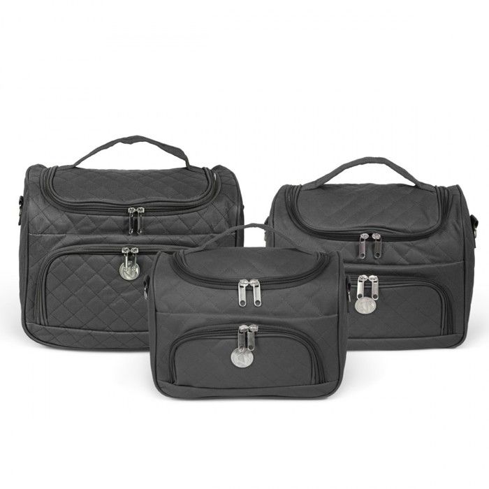 Vanity Semi rigides 16L+ 11L+ 6L Set 3 Pièces - KINSTON (Noir)