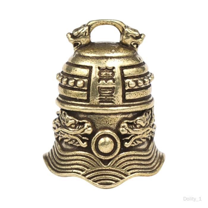 Cloche De Décoration En Laiton Antique - Motif Marin Crabe (taille M, Doré)