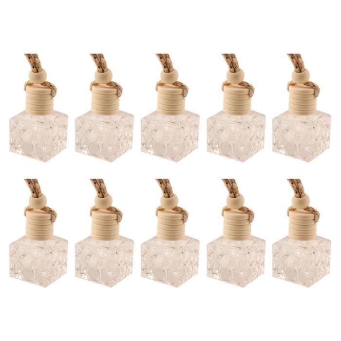 10 Flacons Diffuseurs De Parfum De Voiture En Verre - Rechargeables Aux Huiles Essentielles