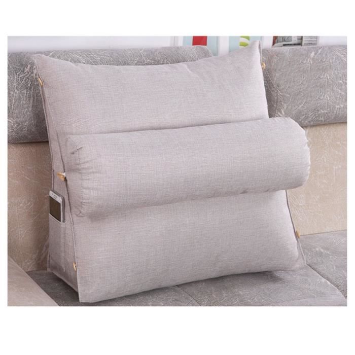 Coussin Triangulaire Pour Tête De Lit – 180 X 50 X 20 Cm – Grand Coussin De Lecture