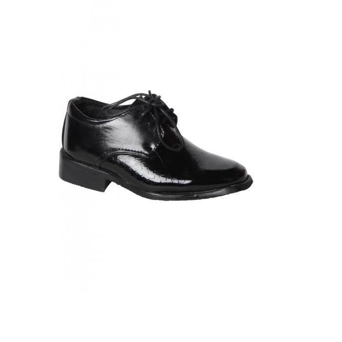 Chaussures Garcon Mariage Jolis Motifs Coloris Noir Noir Achat