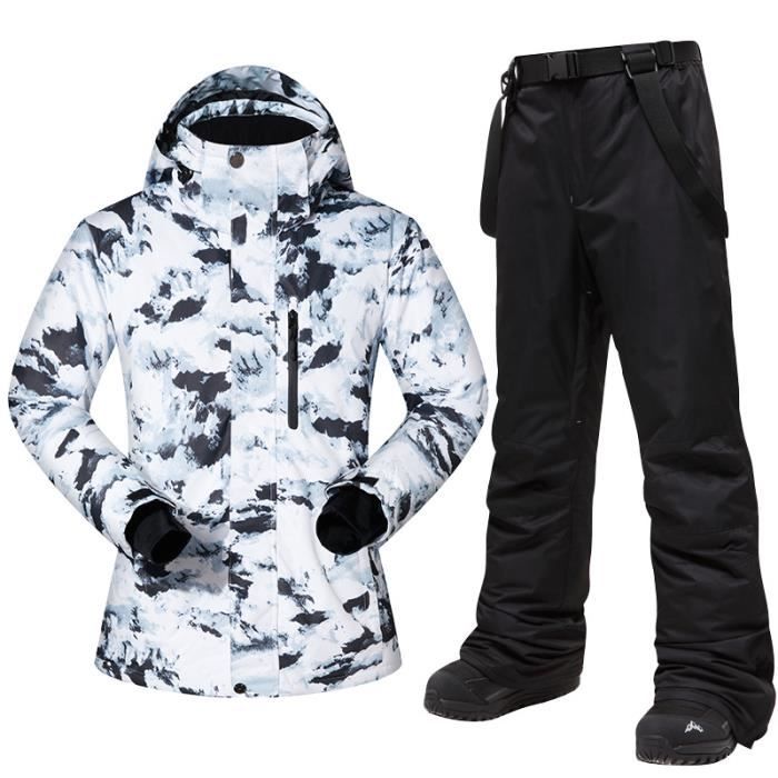 Ensemble de Vetements de Ski Homme---Imperméable Veste Softshell de Ski+Pantalon  de Ski Homme Coupe-vent Hiver - Cdiscount Sport