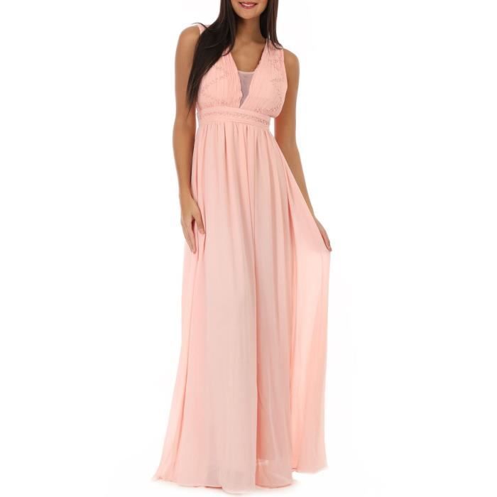 robe longue rose