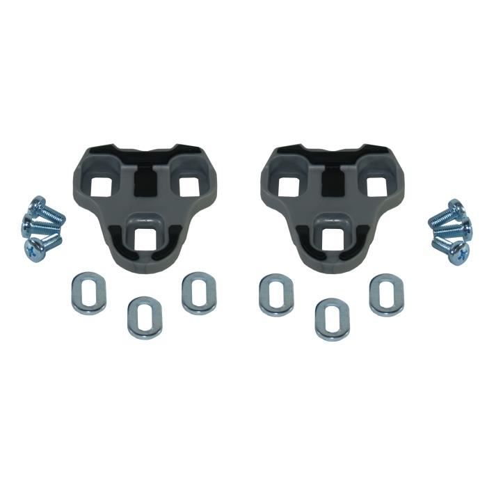 Cales de vélo route antidérapantes gris 4.5° compatibles Look Keo