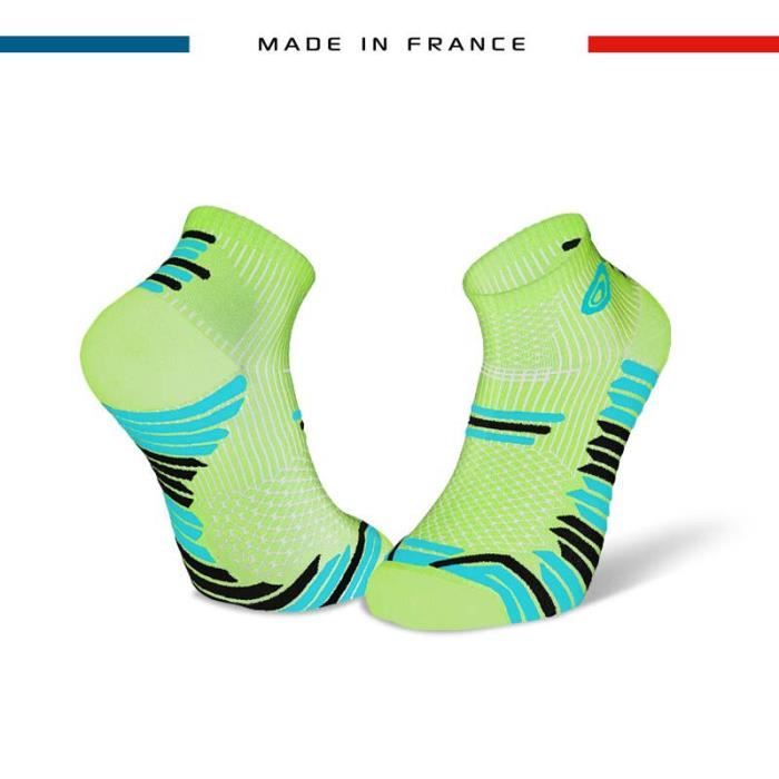 Chaussettes Trail Elite BV Sport vert/bleu Homme 36/38