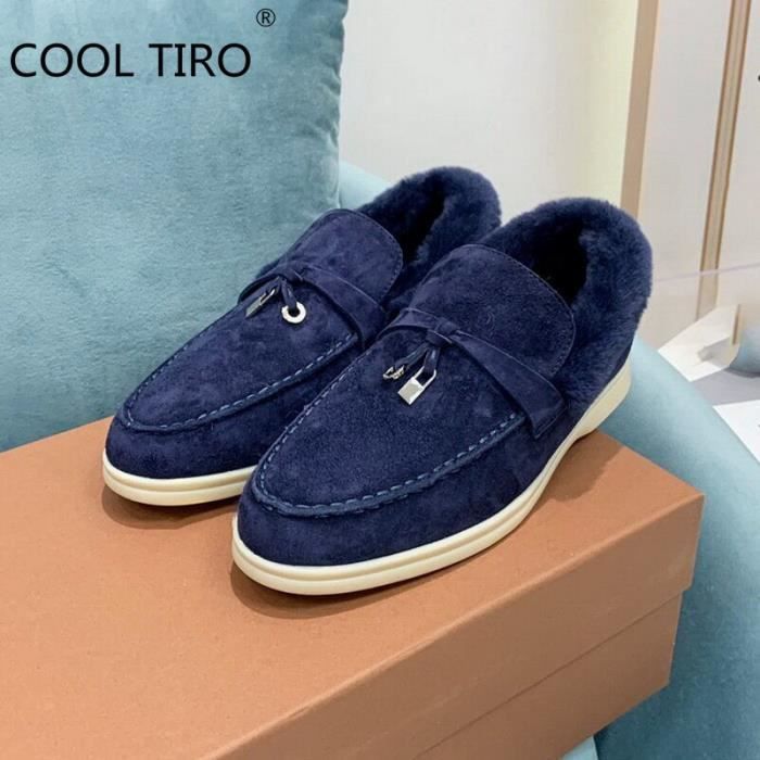Mocassin femme on sale fourrure