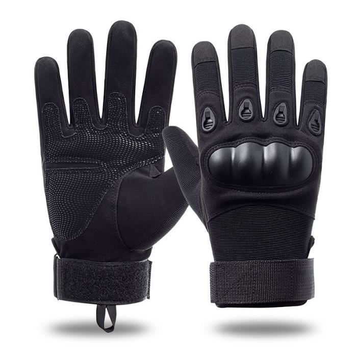 Gants Tactiques En Cuir Moto – Anti-rayures, Respirants, Tailles S à 3XL, Pour Sport Et Extérieur