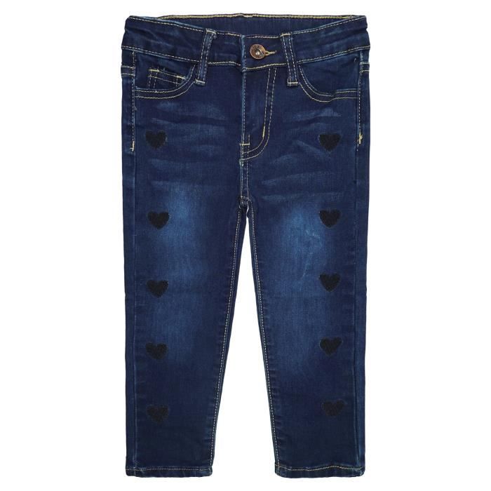 Pantalon Fille The Children's Place Gris Taille 7-8 Ans - Occasion Très Bon état, Taille élastique Cœur Scintillant