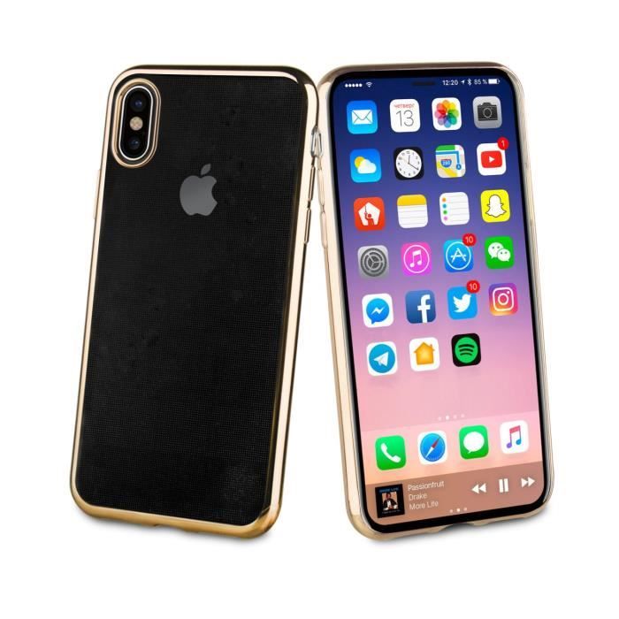 MUVIT Life Coque Bling Or Apple IPhone X Xs